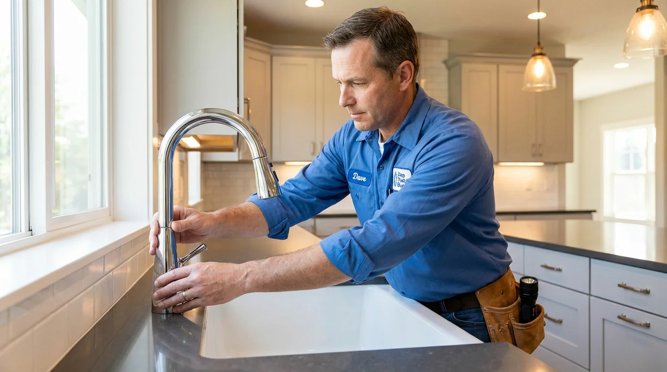 Kitchen faucet installation by Johns Plumbing LLC in Sainte Genevieve